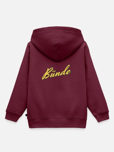 Bünde - Kinder Premium Organic Hoodie - Burgunderrot