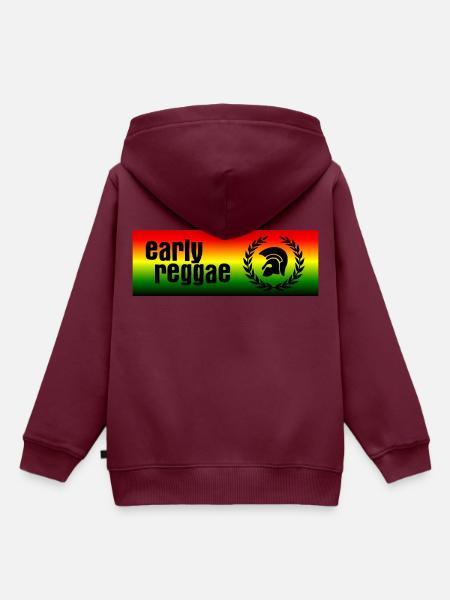 Early Reggae - Kinder Premium Organic Hoodie - Burgunderrot