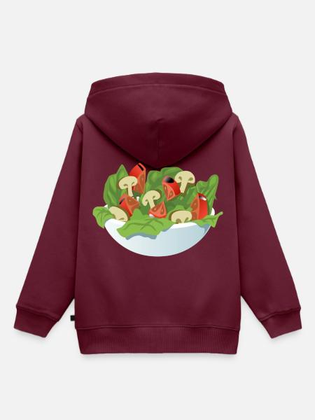 Salat - Kinder Premium Organic Hoodie - Burgunderrot