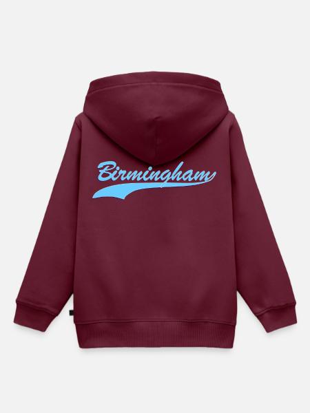 Birmingham - Kinder Premium Organic Hoodie - Burgunderrot