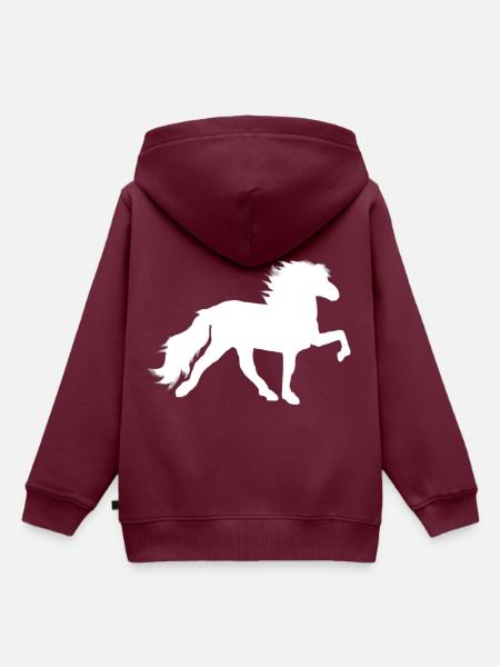 Tölter weiß - Kinder Premium Organic Hoodie - Burgunderrot