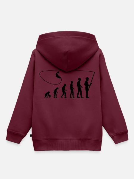 Angler Evo - Kinder Premium Organic Hoodie - Burgunderrot