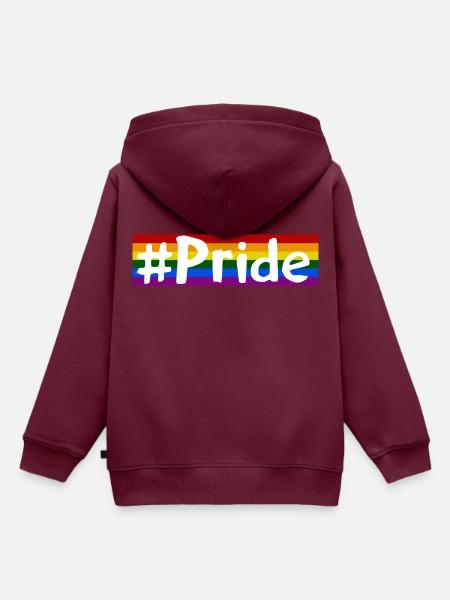 Pride - Kinder Premium Organic Hoodie - Burgunderrot