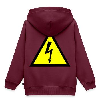 lightbulb light bulb gluehbirne gluehlampe lamp8 - Kinder Premium Organic Hoodie - Burgunderrot - Hinten - AI Model Kid Female (0cm)