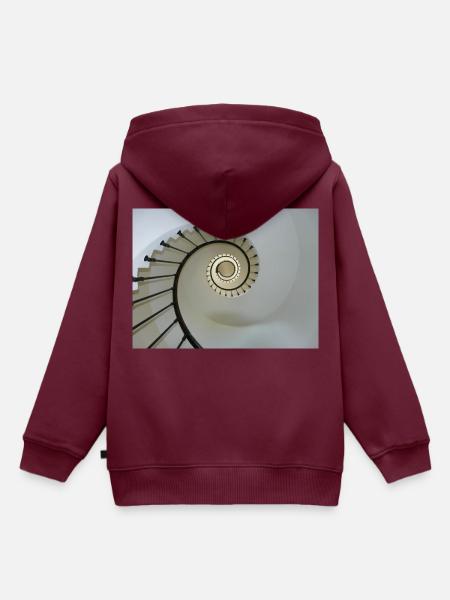Wendeltreppe - Kinder Premium Organic Hoodie - Burgunderrot