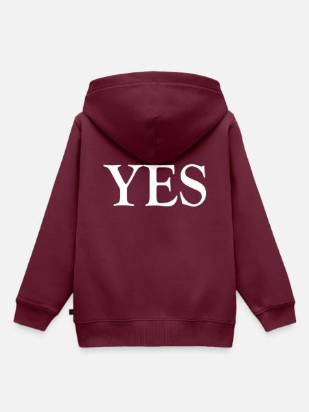 Yes - Kinder Premium Organic Hoodie - Burgunderrot
