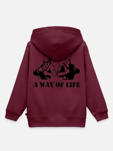 A Way of Life - Kinder Premium Organic Hoodie - Burgunderrot