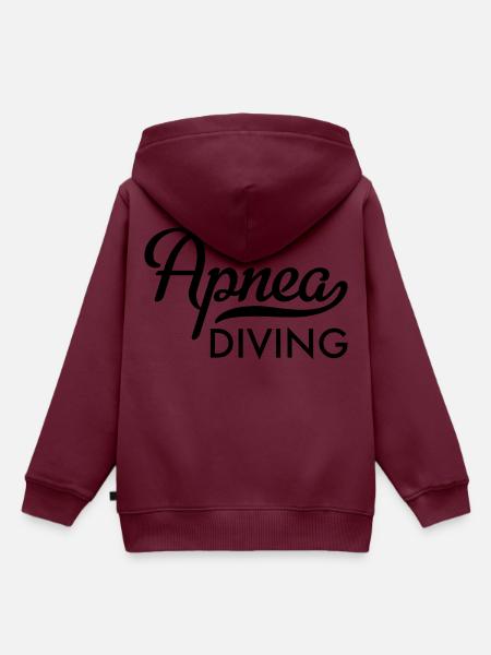 apnea - Kinder Premium Organic Hoodie - Burgunderrot