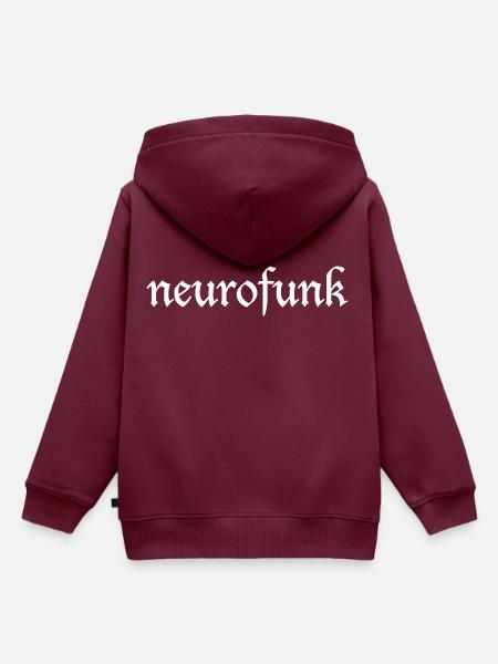 weiß neurofunk - Kinder Premium Organic Hoodie - Burgunderrot