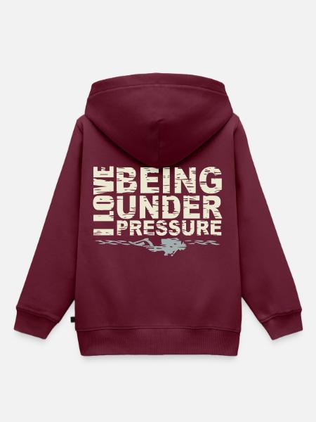Under Pressure - Kinder Premium Organic Hoodie - Burgunderrot