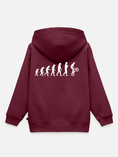 BMX Bike - Kinder Premium Organic Hoodie - Burgunderrot