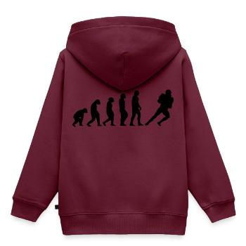 American Football evolution - Kinder Premium Organic Hoodie - Burgunderrot - Hinten - AI Model Kid Female (0cm)