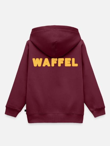 waffel backen - Kinder Premium Organic Hoodie - Burgunderrot