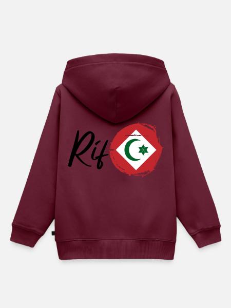 Rif - Kinder Premium Organic Hoodie - Burgunderrot