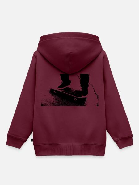 skateboard - Kinder Premium Organic Hoodie - Burgunderrot