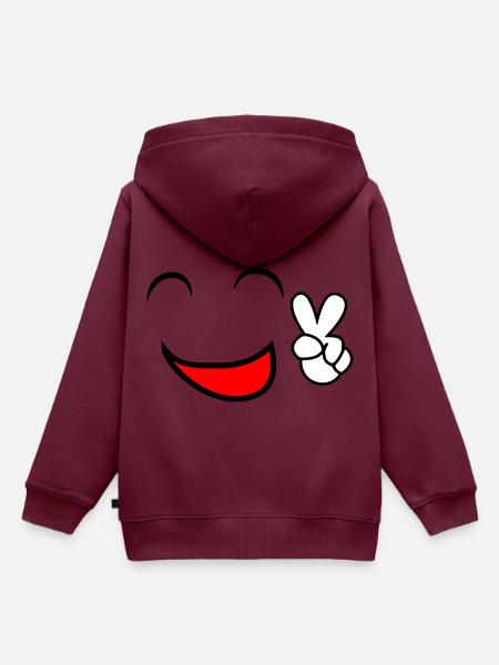 comic - Kinder Premium Organic Hoodie - Burgunderrot