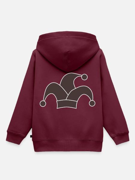 clown - Kinder Premium Organic Hoodie - Burgunderrot