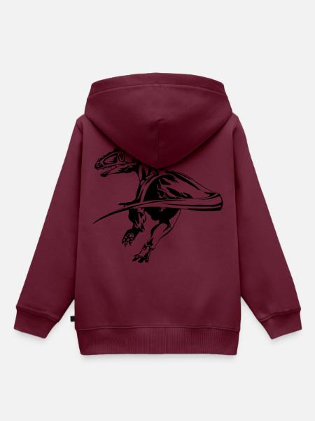 Dinosaurier - Kinder Premium Organic Hoodie - Burgunderrot