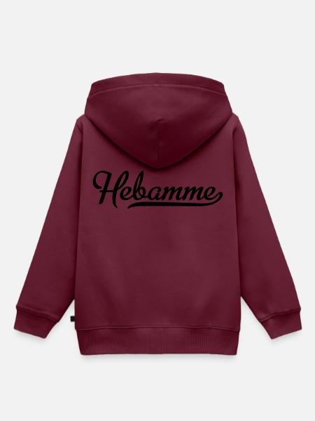Hebamme - Kinder Premium Organic Hoodie - Burgunderrot