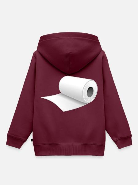 Toilettenpapier - Kinder Premium Organic Hoodie - Burgunderrot