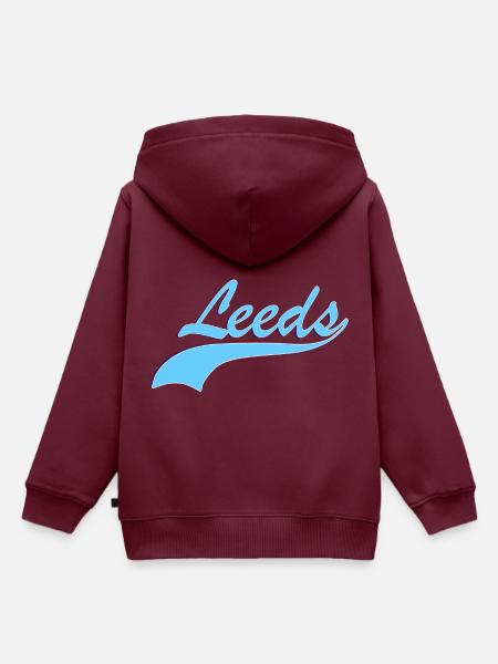 Leeds - Kinder Premium Organic Hoodie - Burgunderrot