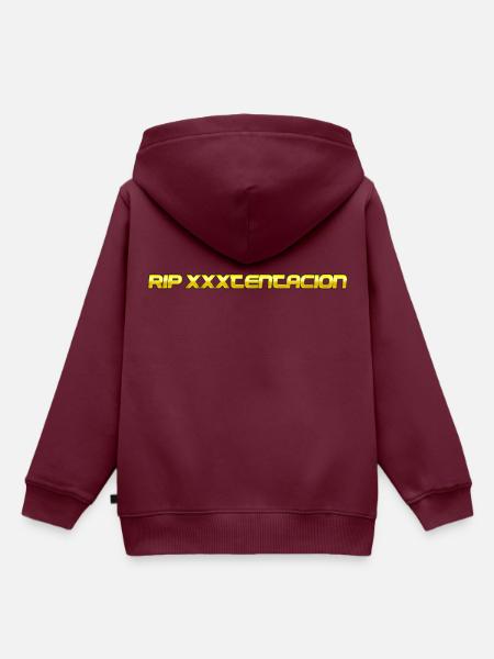 RIP XXXTentacion - Kinder Premium Organic Hoodie - Burgunderrot