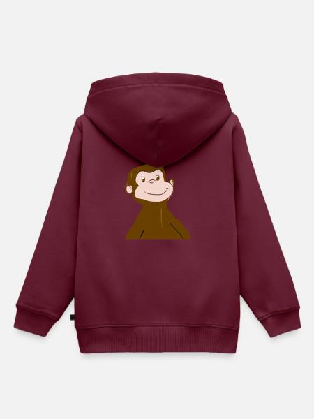 AFFE - Kinder Premium Organic Hoodie - Burgunderrot