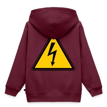 lightbulb light bulb gluehbirne gluehlampe lamp7 - Kinder Premium Organic Hoodie - Burgunderrot - Hinten - AI Model Kid Female (0cm)