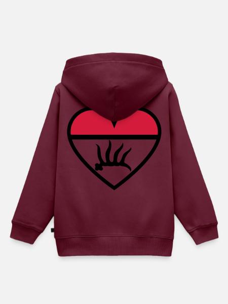 gp - Kinder Premium Organic Hoodie - Burgunderrot