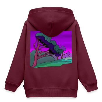 strauecher buesche shrubbery garten garden plants1 - Kinder Premium Organic Hoodie - Burgunderrot - Hinten - AI Model Kid Female (0cm)