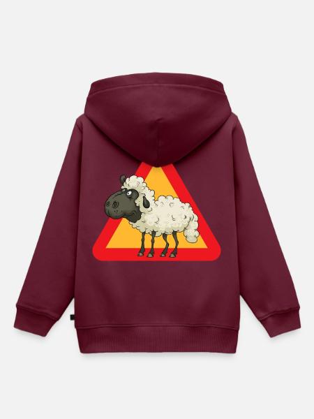 Schaf - Kinder Premium Organic Hoodie - Burgunderrot