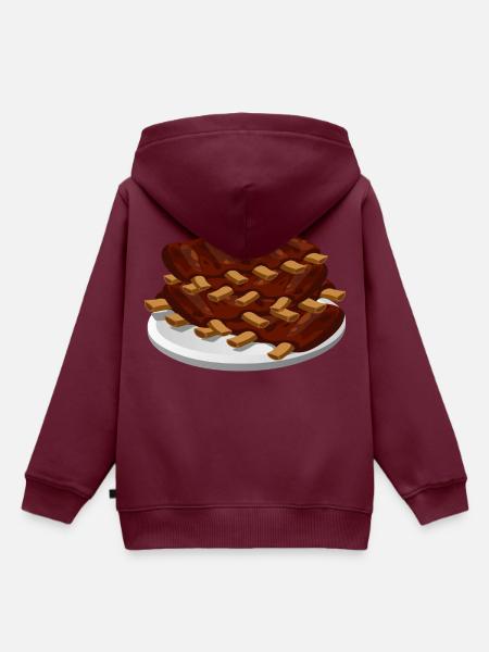spare ribs - Kinder Premium Organic Hoodie - Burgunderrot