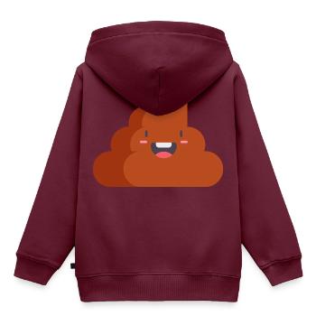 lustiger Haufen - Kinder Premium Organic Hoodie - Burgunderrot - Hinten - AI Model Kid Female (0cm)
