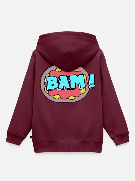 Bam! - Kinder Premium Organic Hoodie - Burgunderrot
