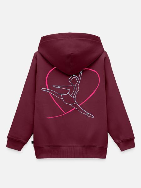 Tanzmariechen-Liebe - Kinder Premium Organic Hoodie - Burgunderrot