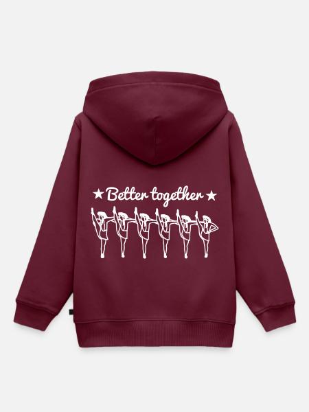Better together - Kinder Premium Organic Hoodie - Burgunderrot