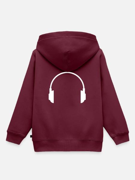 Kopfhörer - Kinder Premium Organic Hoodie - Burgunderrot