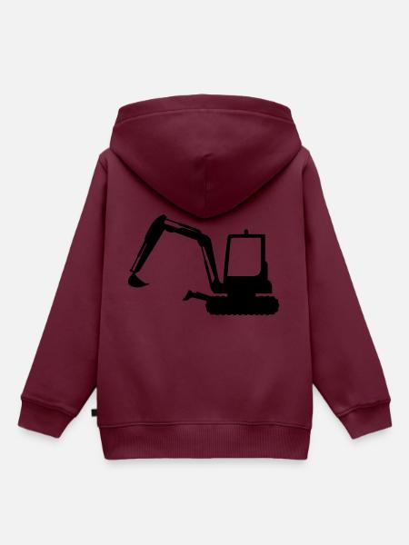 Bagger - Kinder Premium Organic Hoodie - Burgunderrot