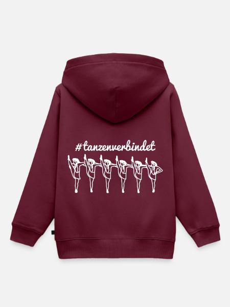 Tanzen verbindet - Kinder Premium Organic Hoodie - Burgunderrot