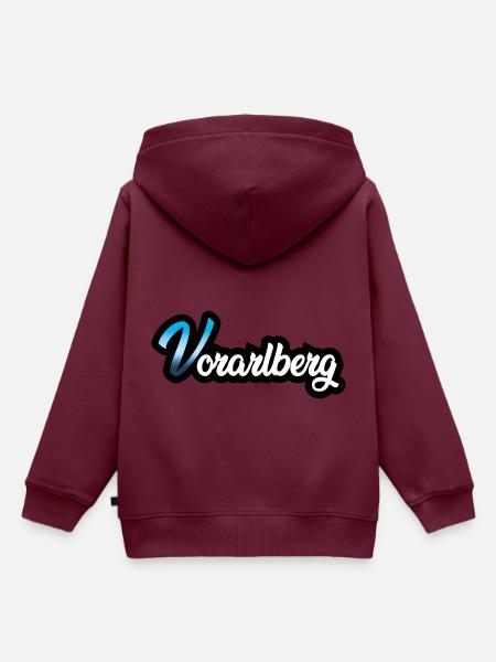 Vorarlberg fett - Kinder Premium Organic Hoodie - Burgunderrot
