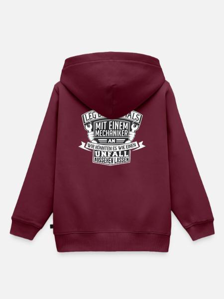Mechaniker - Kinder Premium Organic Hoodie - Burgunderrot
