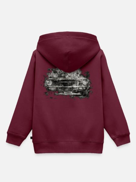 Camaro - Kinder Premium Organic Hoodie - Burgunderrot
