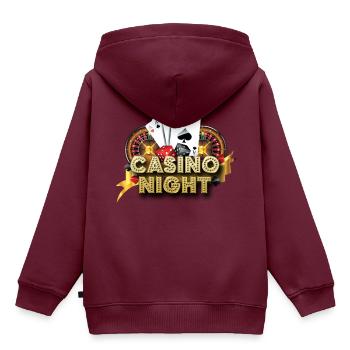 roulette - Kinder Premium Organic Hoodie - Burgunderrot - Hinten - AI Model Kid Female (0cm)