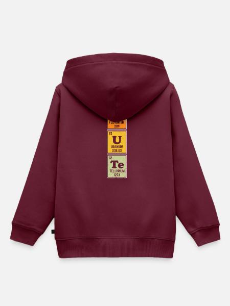 Flute Physics Elements - Kinder Premium Organic Hoodie - Burgunderrot