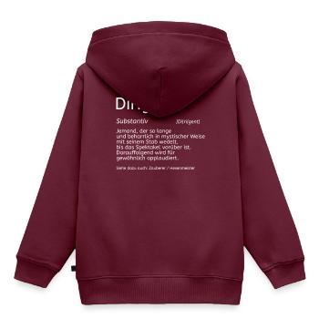 Dirigent Wörterbuch Geschenk Chorleiter Dirigenten - Kinder Premium Organic Hoodie - Burgunderrot - Hinten - AI Model Kid Female (0cm)