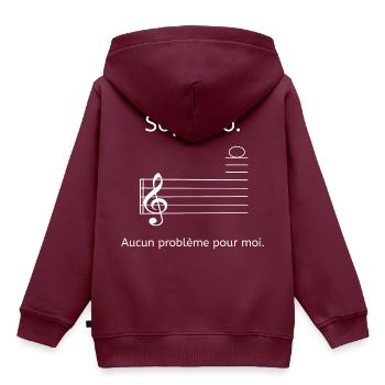 Soprano. Aucun problème pour moi. - chanteurs - Kinder Premium Organic Hoodie - Burgunderrot - Hinten - AI Model Kid Female (0cm)