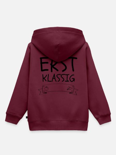 Einschulung - Kinder Premium Organic Hoodie - Burgunderrot