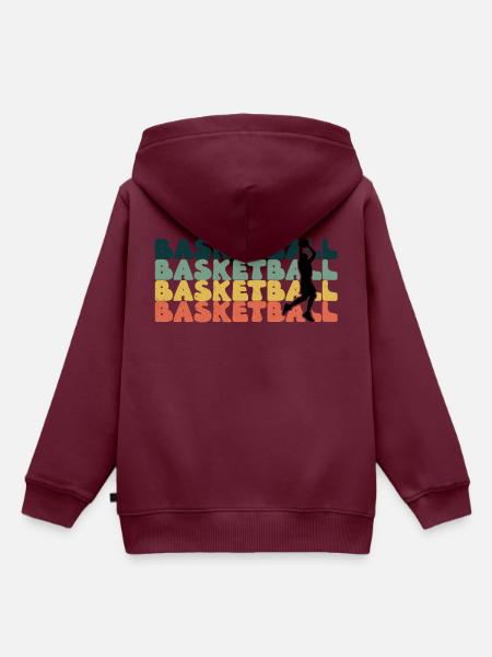 Basketball Basketballer Basketballmannschaft - Kinder Premium Organic Hoodie - Burgunderrot