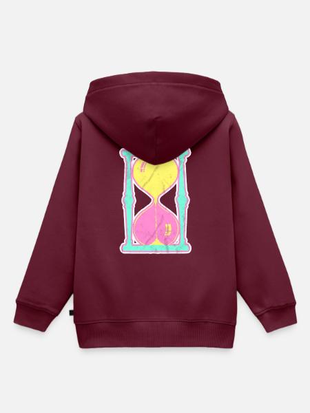 Bunte Sanduhr - Kinder Premium Organic Hoodie - Burgunderrot