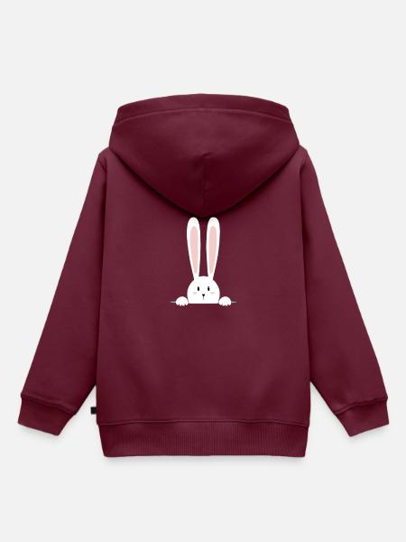 Rabbit - Kinder Premium Organic Hoodie - Burgunderrot
